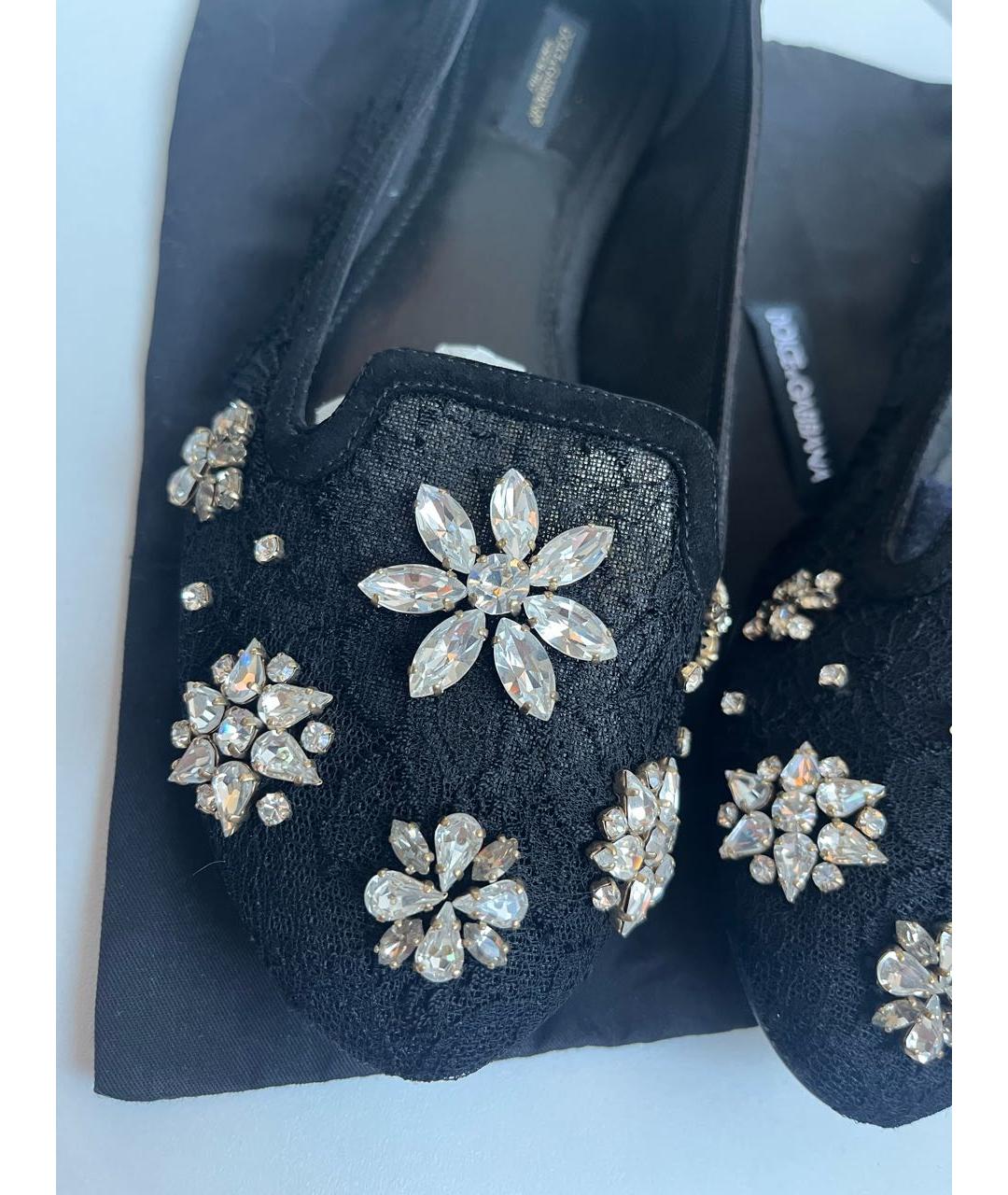 DOLCE&GABBANA Черные текстильные балетки, фото 5