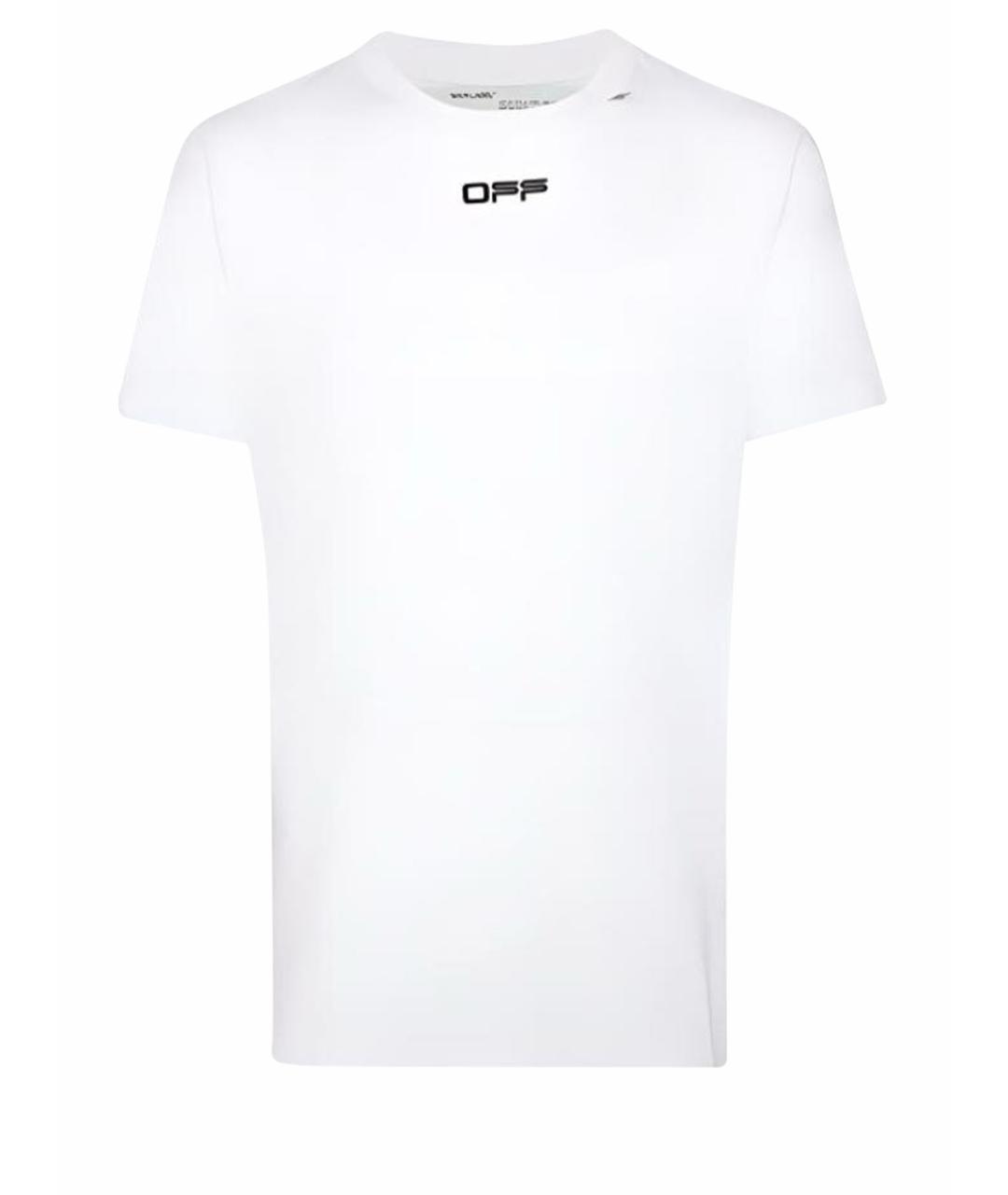 OFF-WHITE Белая хлопковая футболка, фото 1
