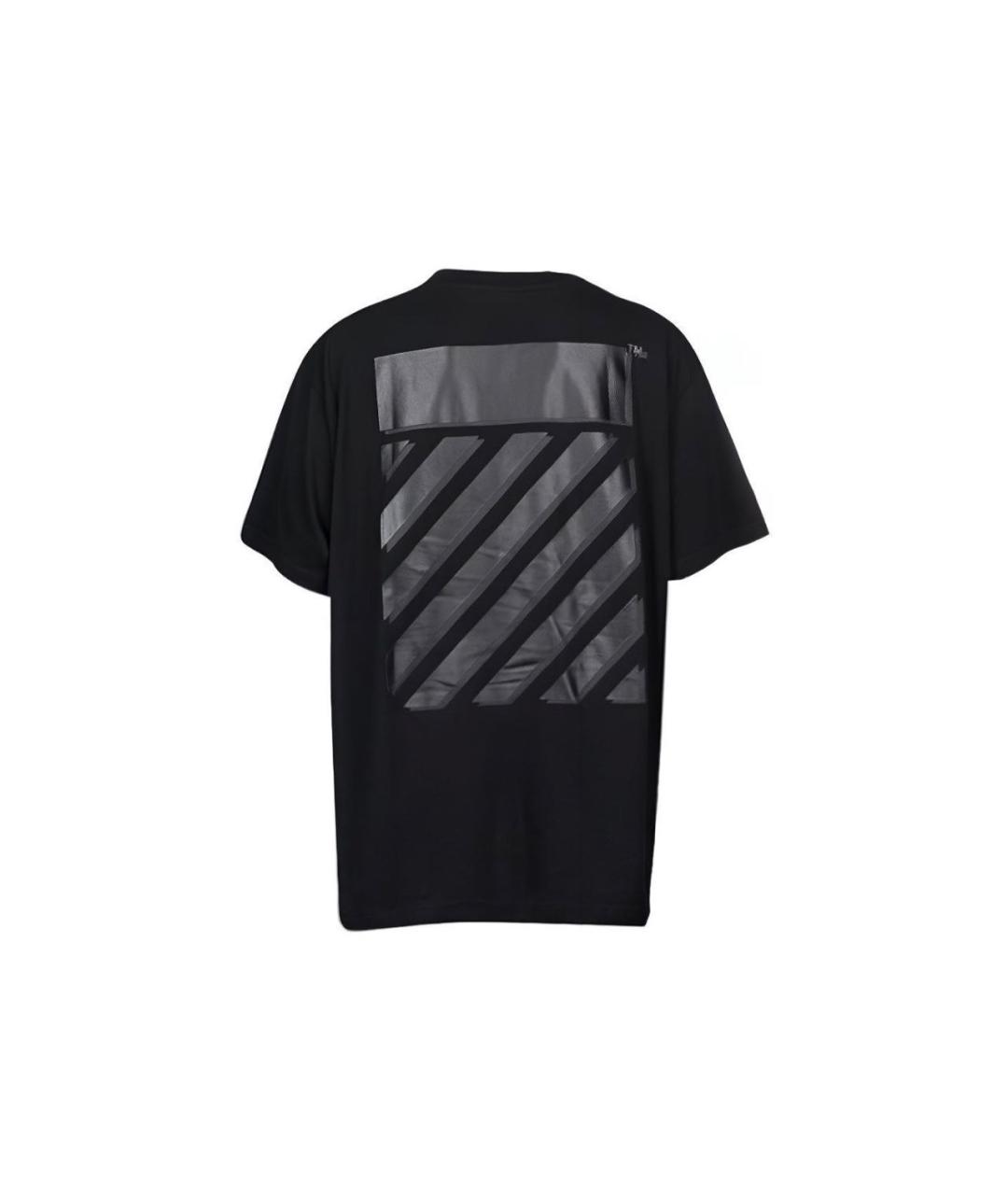 OFF-WHITE Черная хлопковая футболка, фото 2