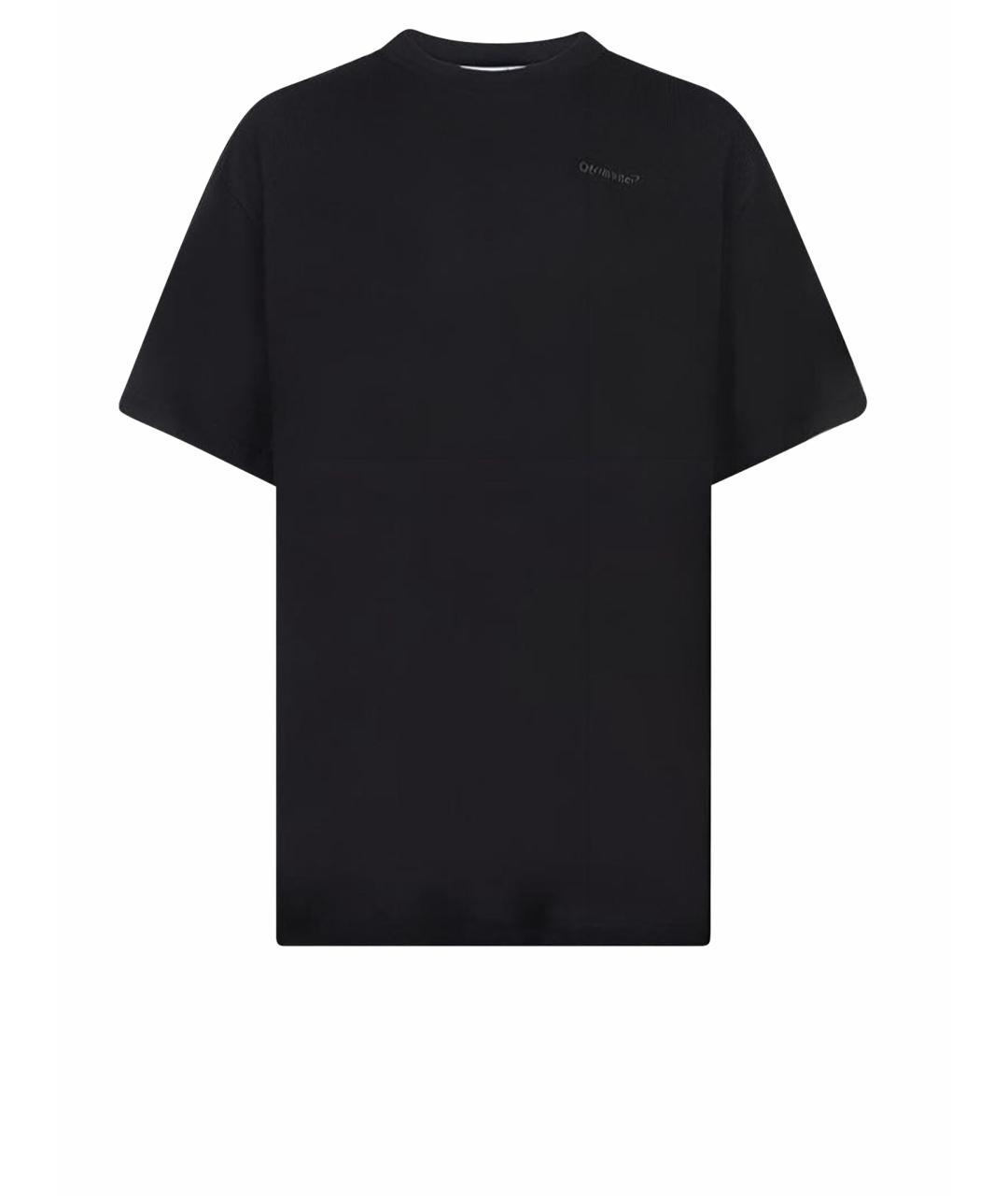 OFF-WHITE Черная хлопковая футболка, фото 1
