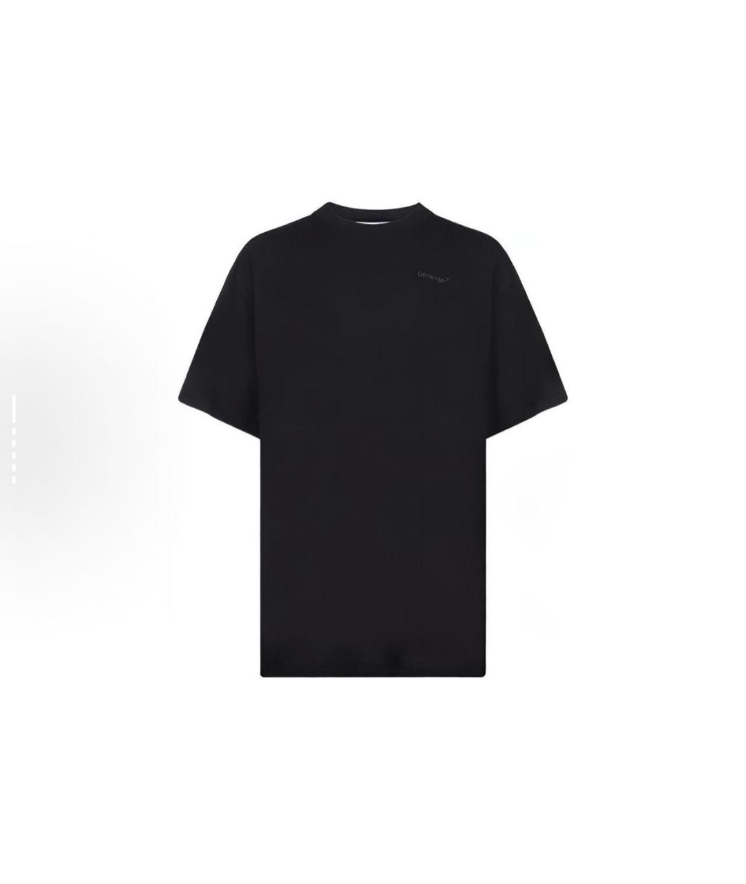 OFF-WHITE Черная хлопковая футболка, фото 6