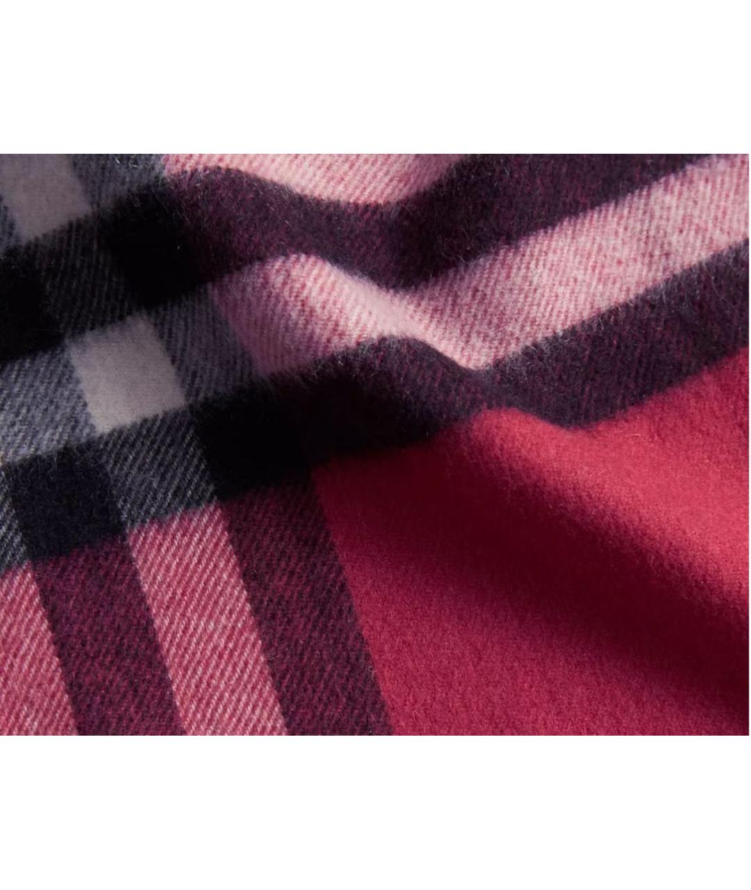 BURBERRY Розовый кашемировый шарф, фото 4