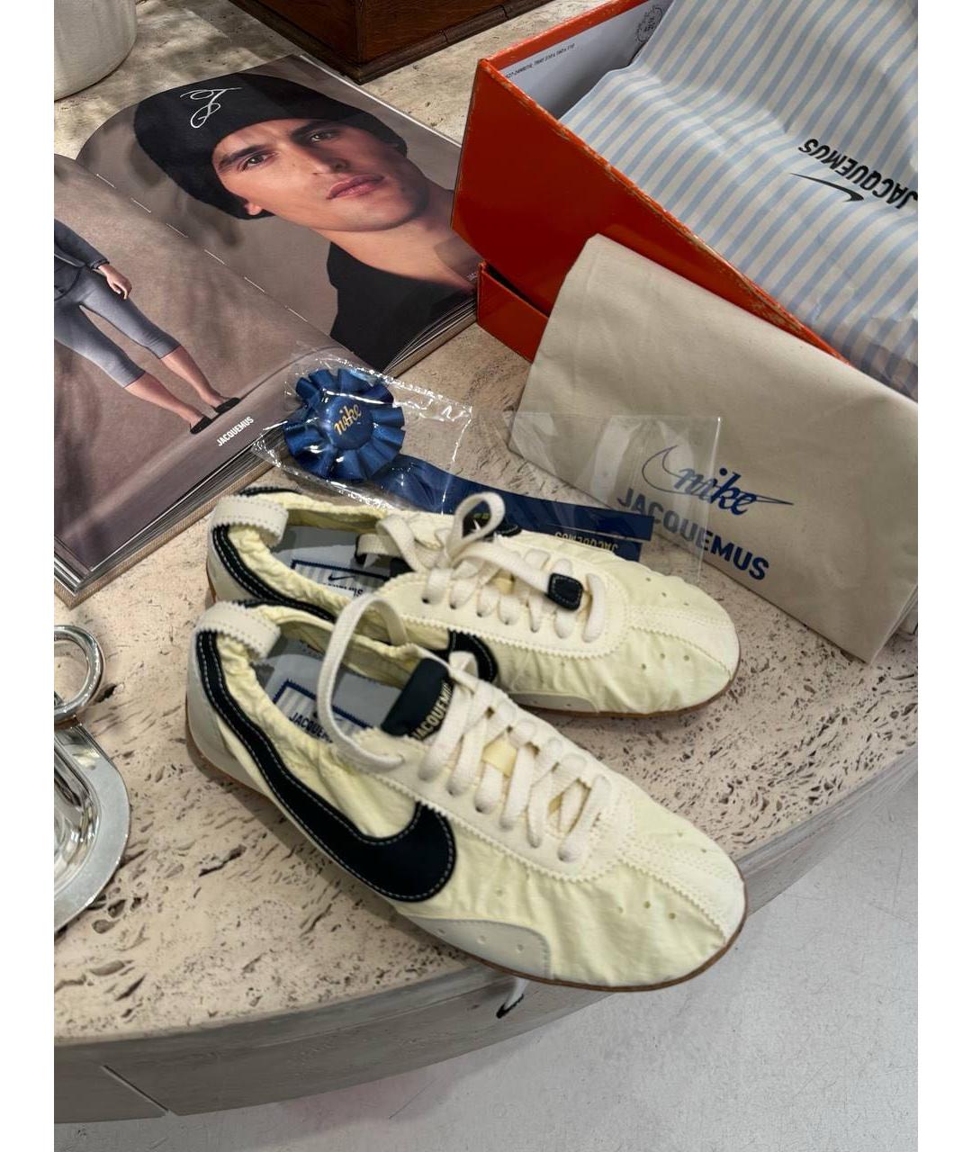 JACQUEMUS Желтые замшевые кеды, фото 7