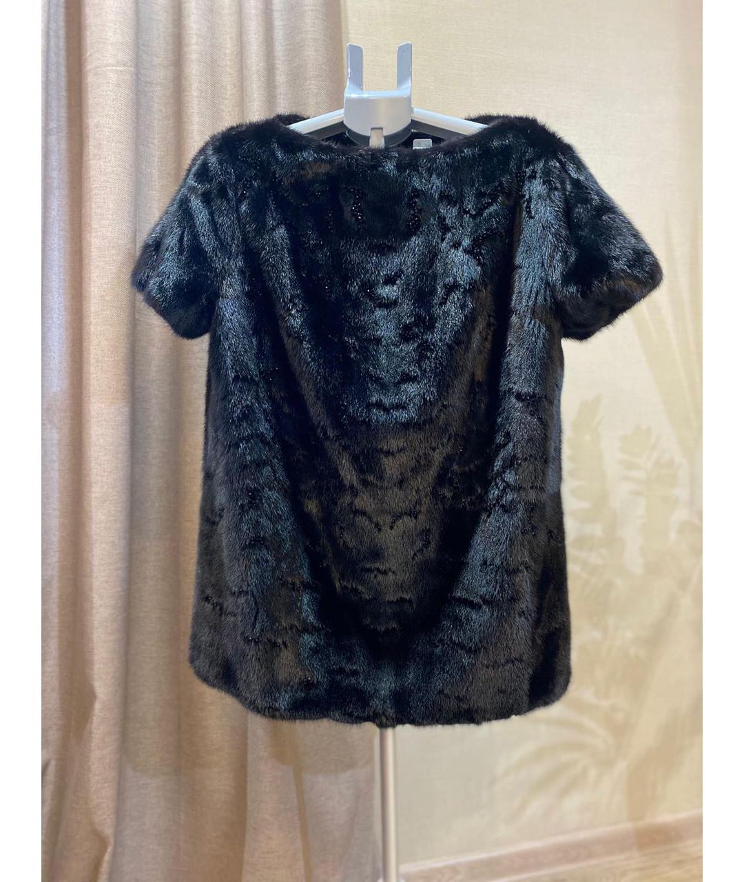 VALENTINO Черная меховая шуба, фото 8