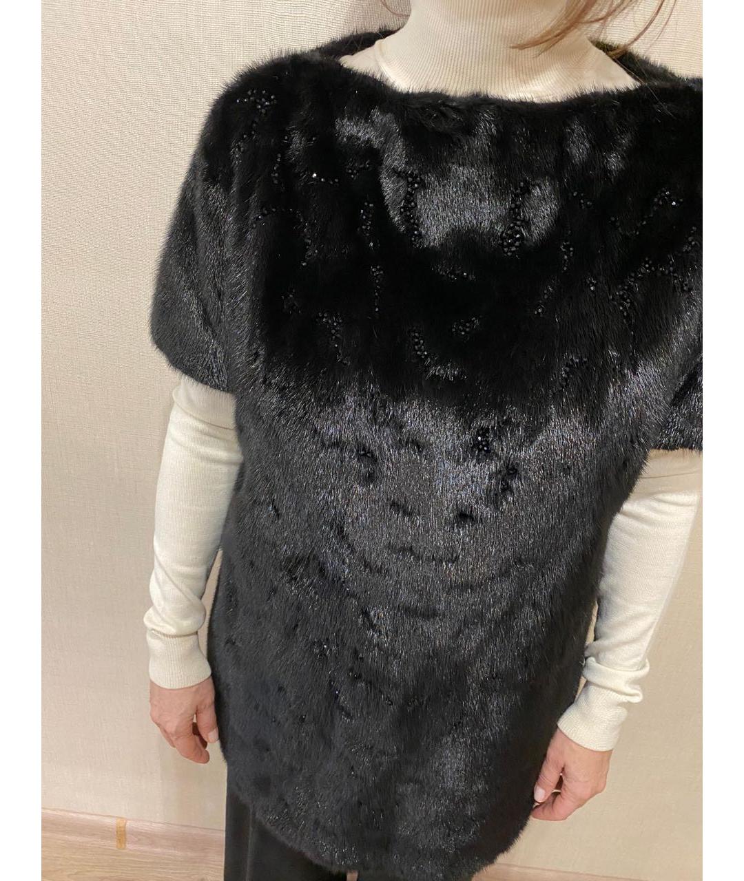 VALENTINO Черная меховая шуба, фото 6