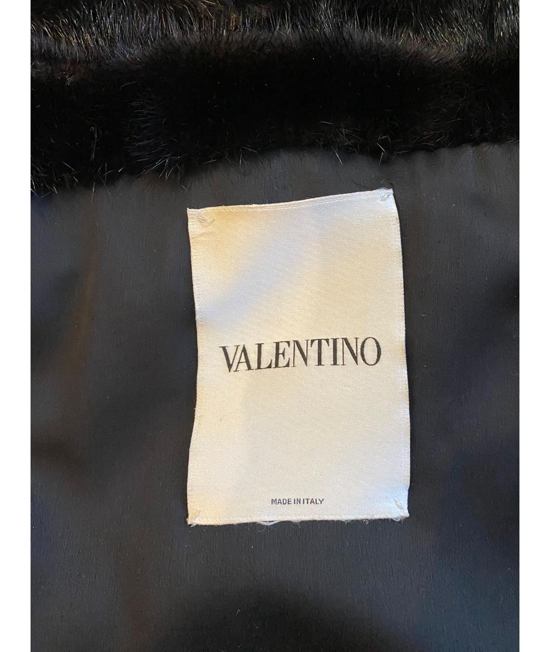 VALENTINO Черная меховая шуба, фото 5