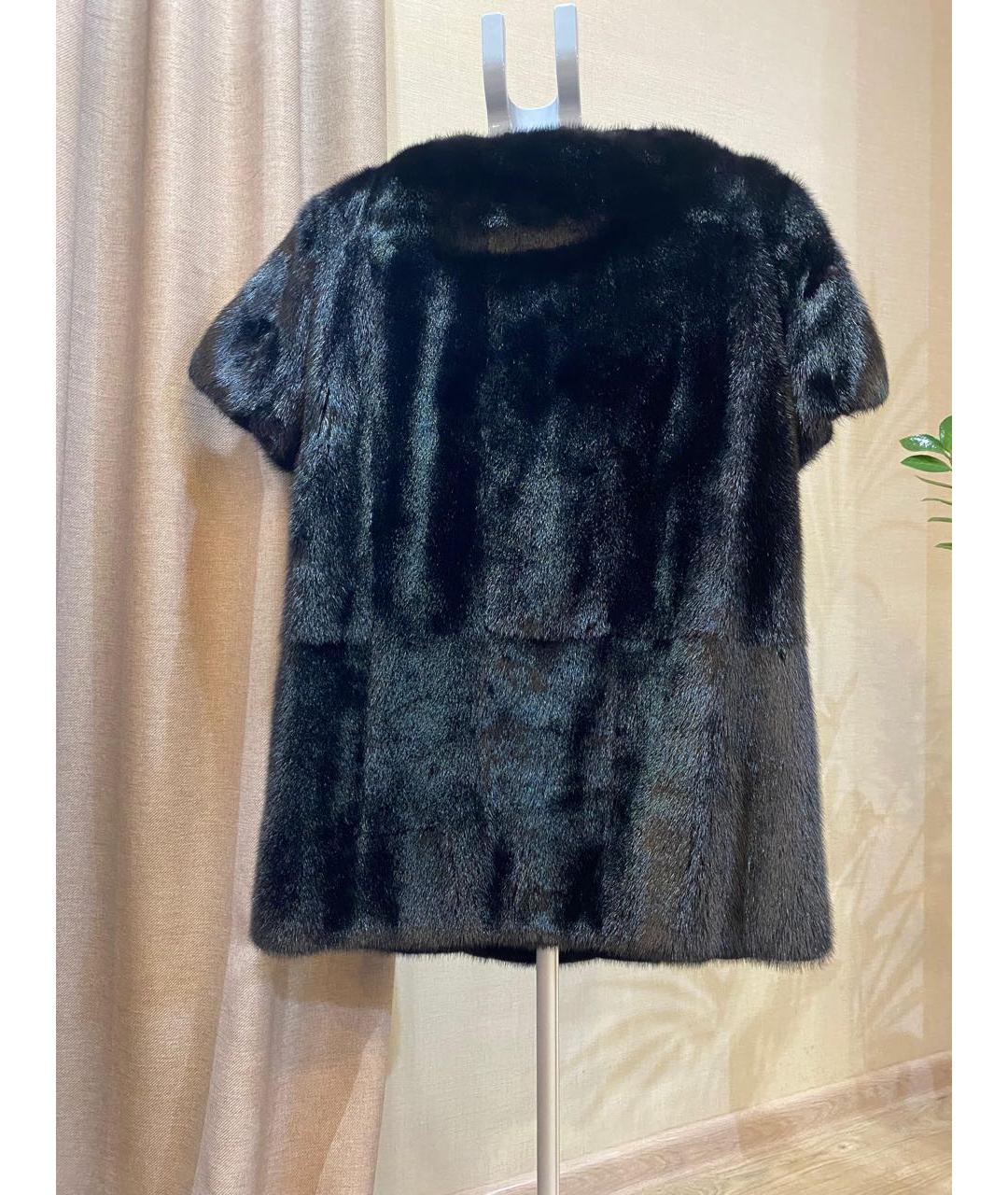 VALENTINO Черная меховая шуба, фото 2