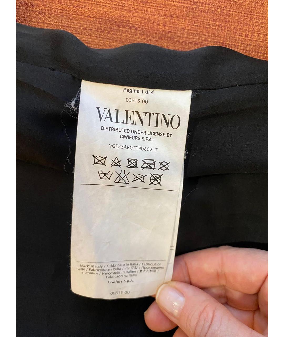 VALENTINO Черная меховая шуба, фото 7