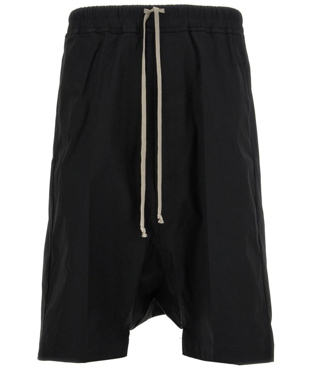 RICK OWENS Черные хлопковые шорты, фото 1
