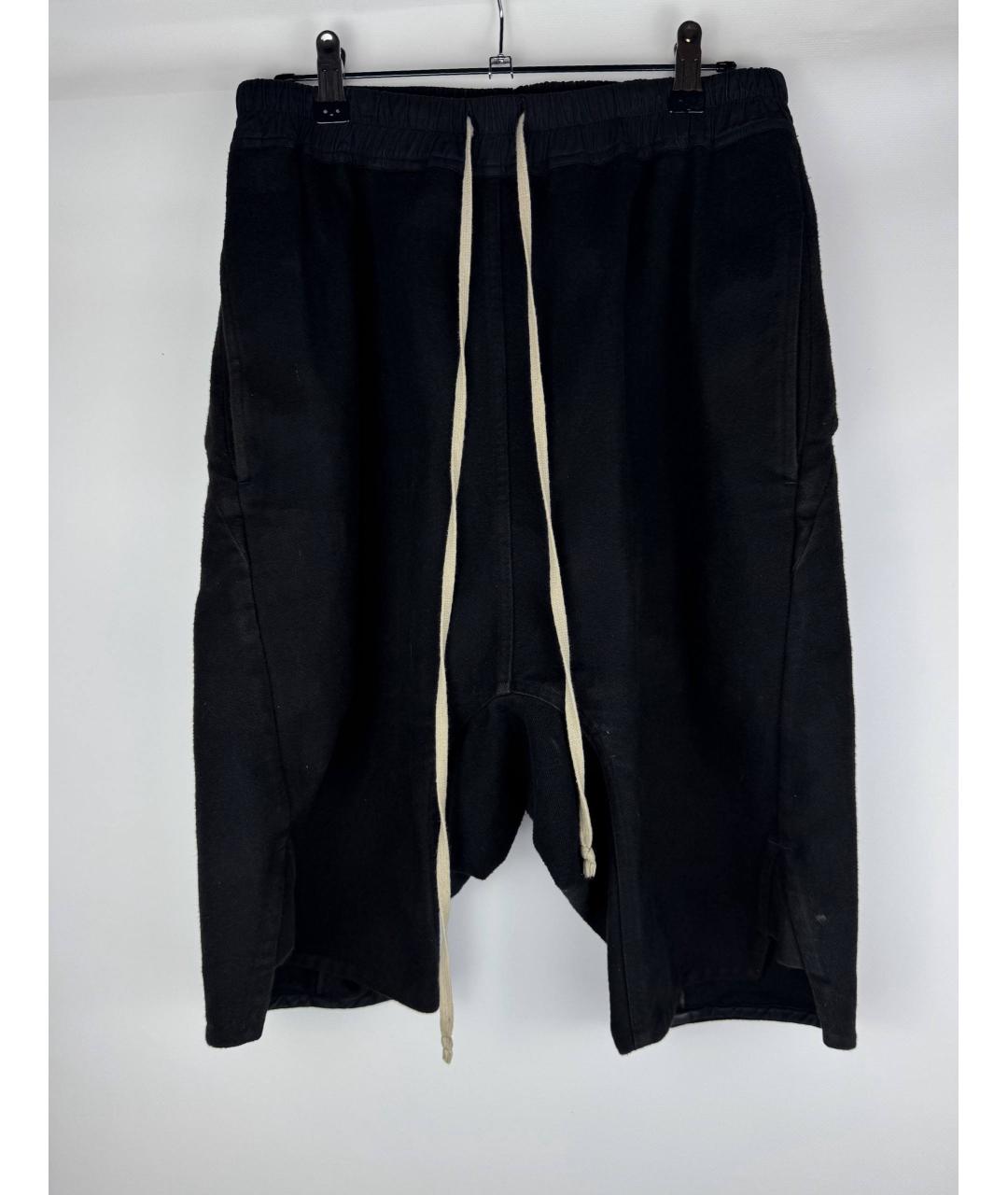 RICK OWENS Черные хлопковые шорты, фото 8