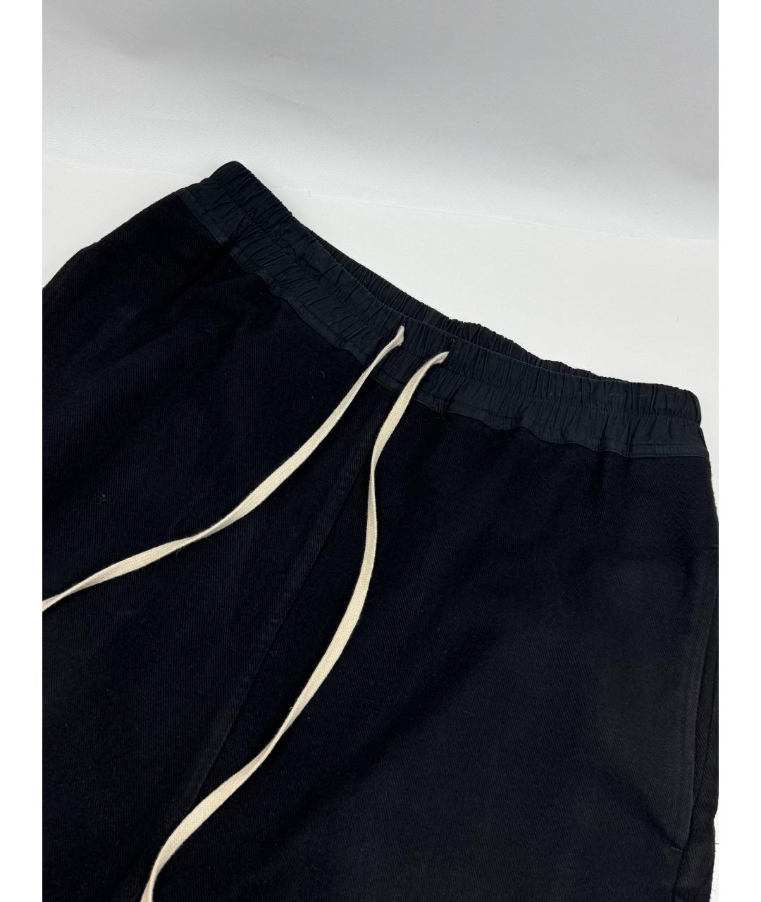 RICK OWENS Черные хлопковые шорты, фото 3