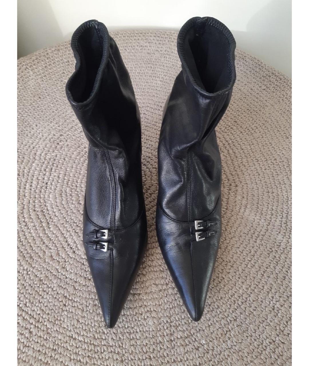 PRADA Черные кожаные ботильоны, фото 2