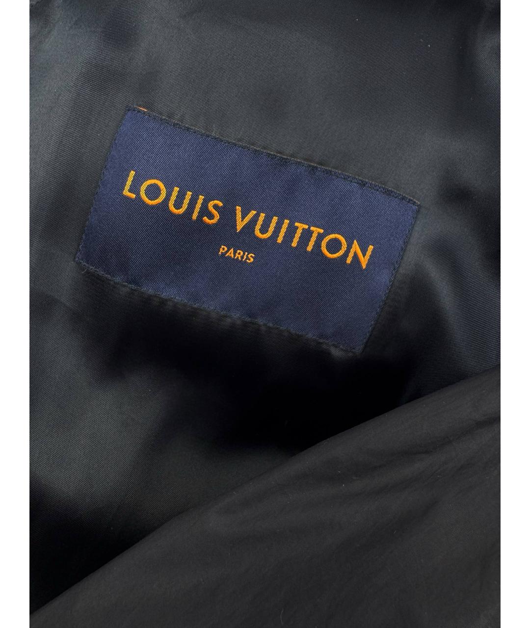 LOUIS VUITTON Темно-синяя полиэстеровая куртка, фото 7