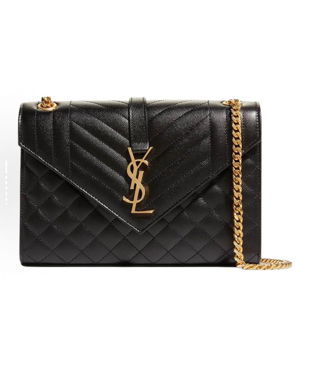 SAINT LAURENT Черная кожаная сумка через плечо, фото 7