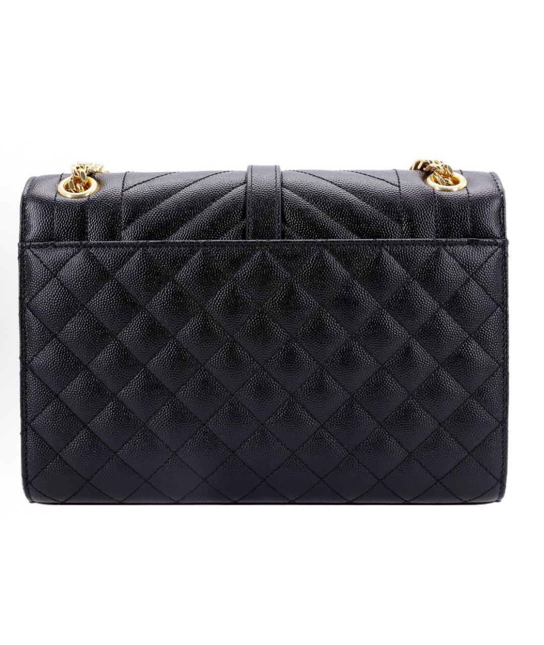 SAINT LAURENT Черная кожаная сумка через плечо, фото 2