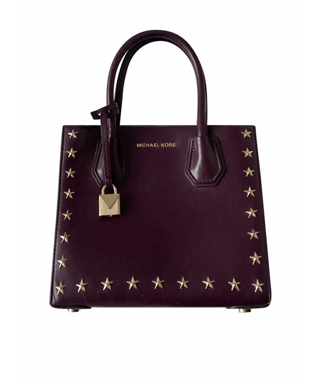 MICHAEL MICHAEL KORS Фиолетовая кожаная сумка через плечо, фото 1