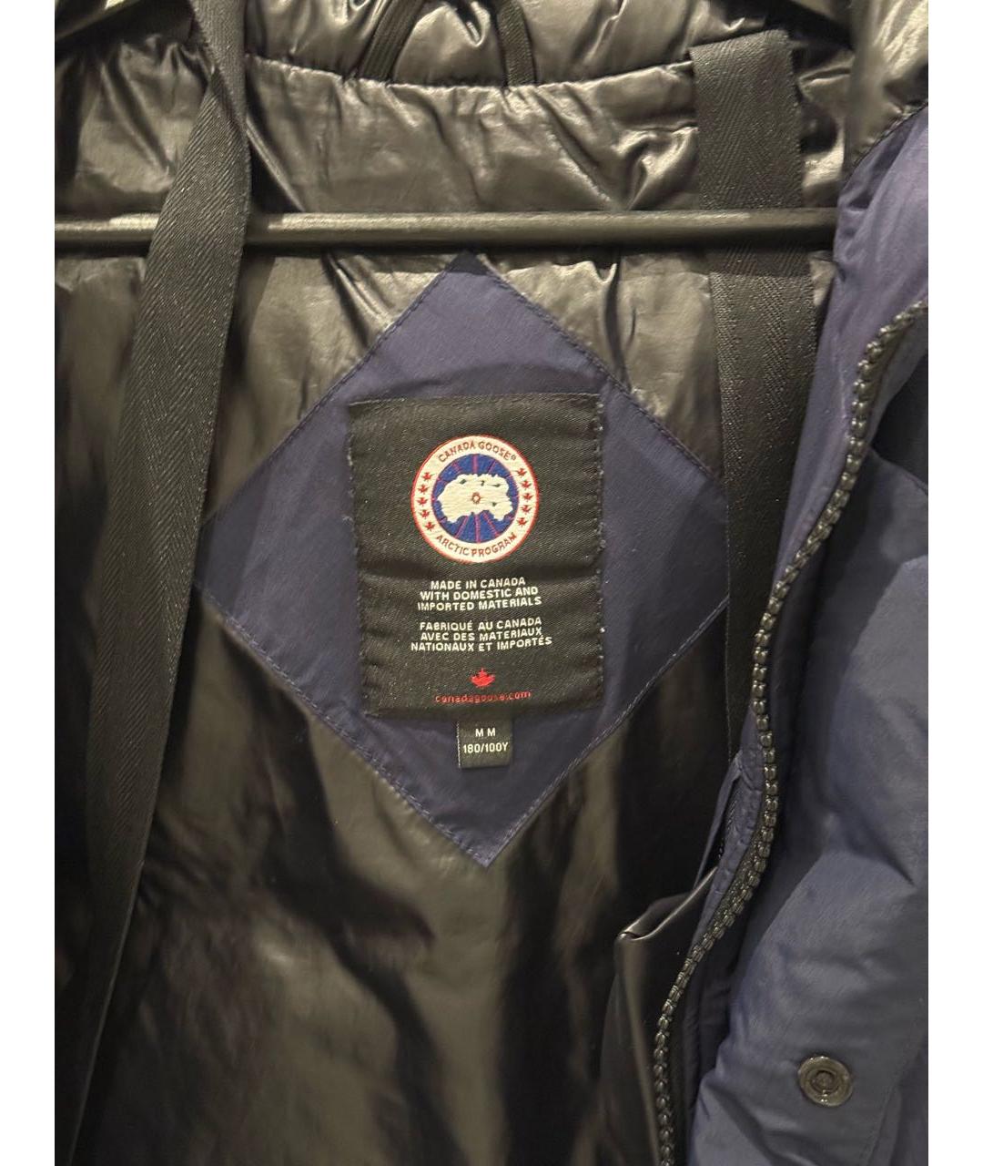 CANADA GOOSE Темно-синяя полиамидовая куртка, фото 3