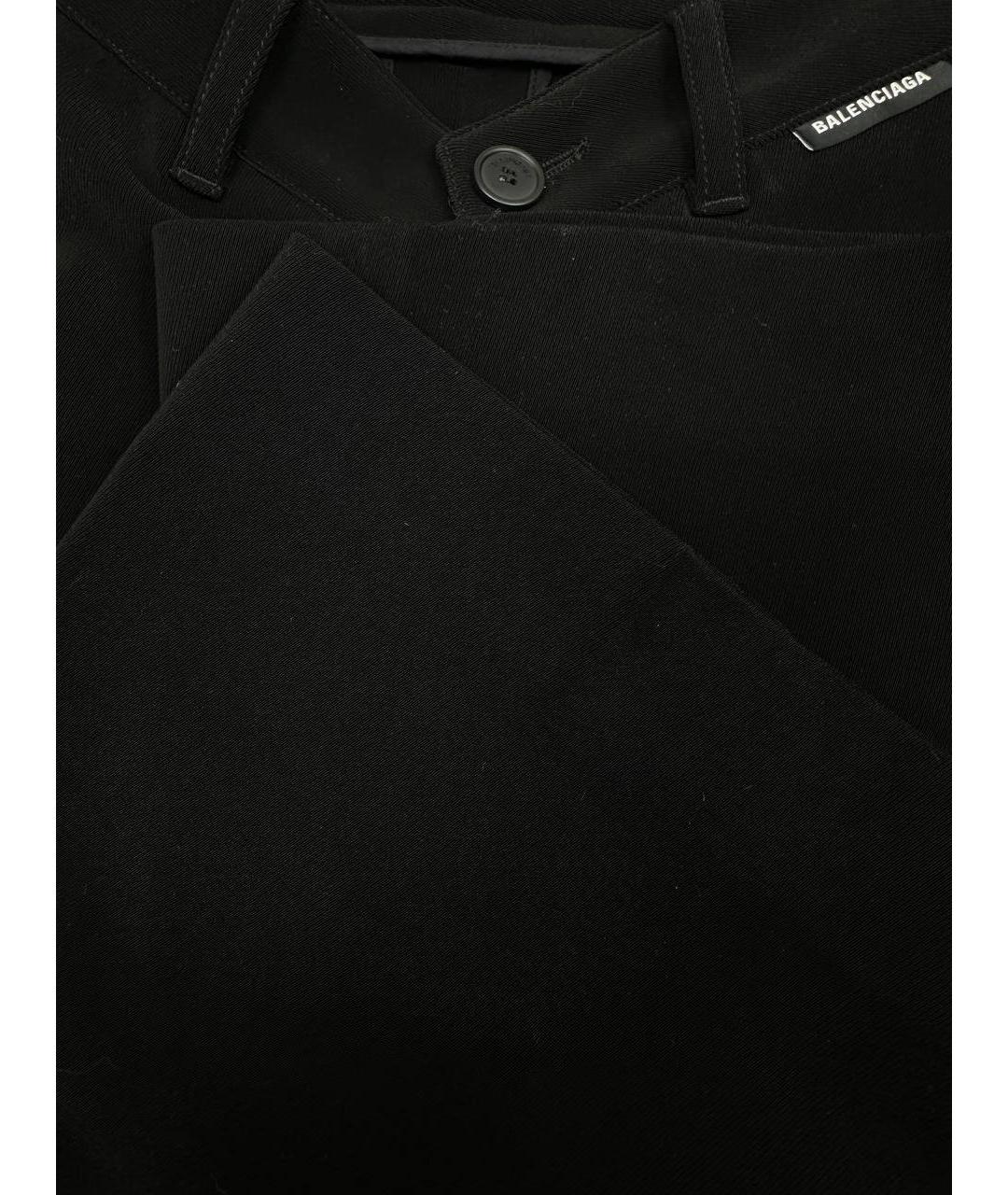 BALENCIAGA Черные хлопковые классические брюки, фото 3