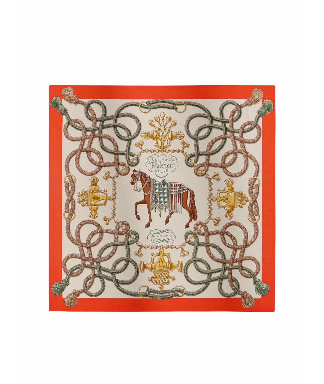 HERMES Бежевый кашемировый платок, фото 1