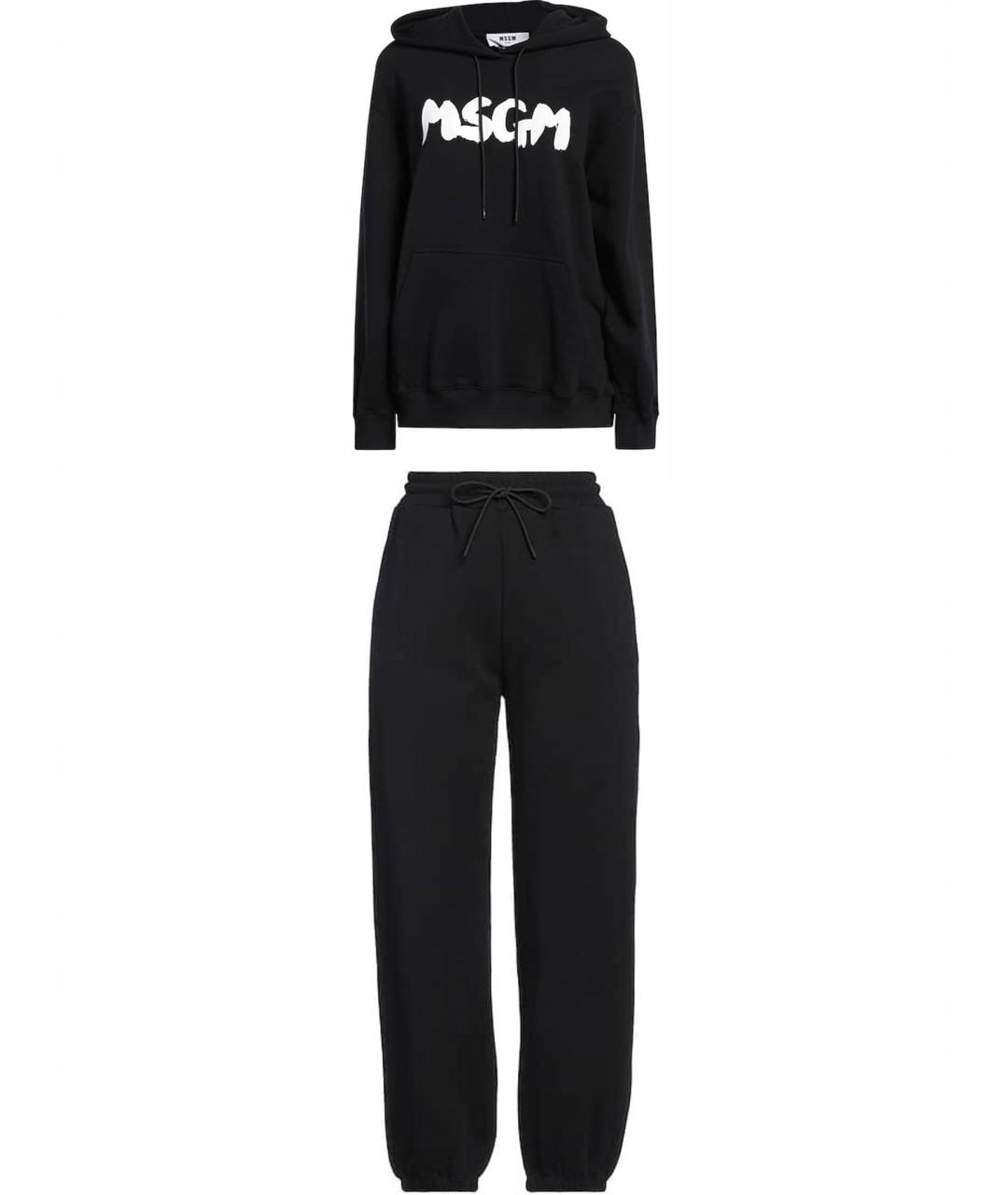 MSGM Черный хлопковый спортивные костюмы, фото 1
