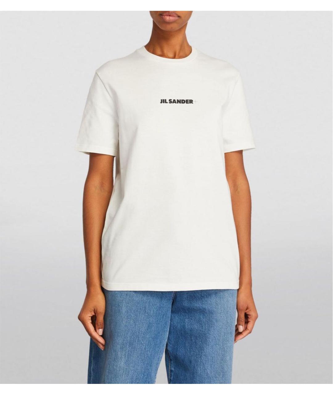 JIL SANDER Белая хлопковая футболка, фото 6