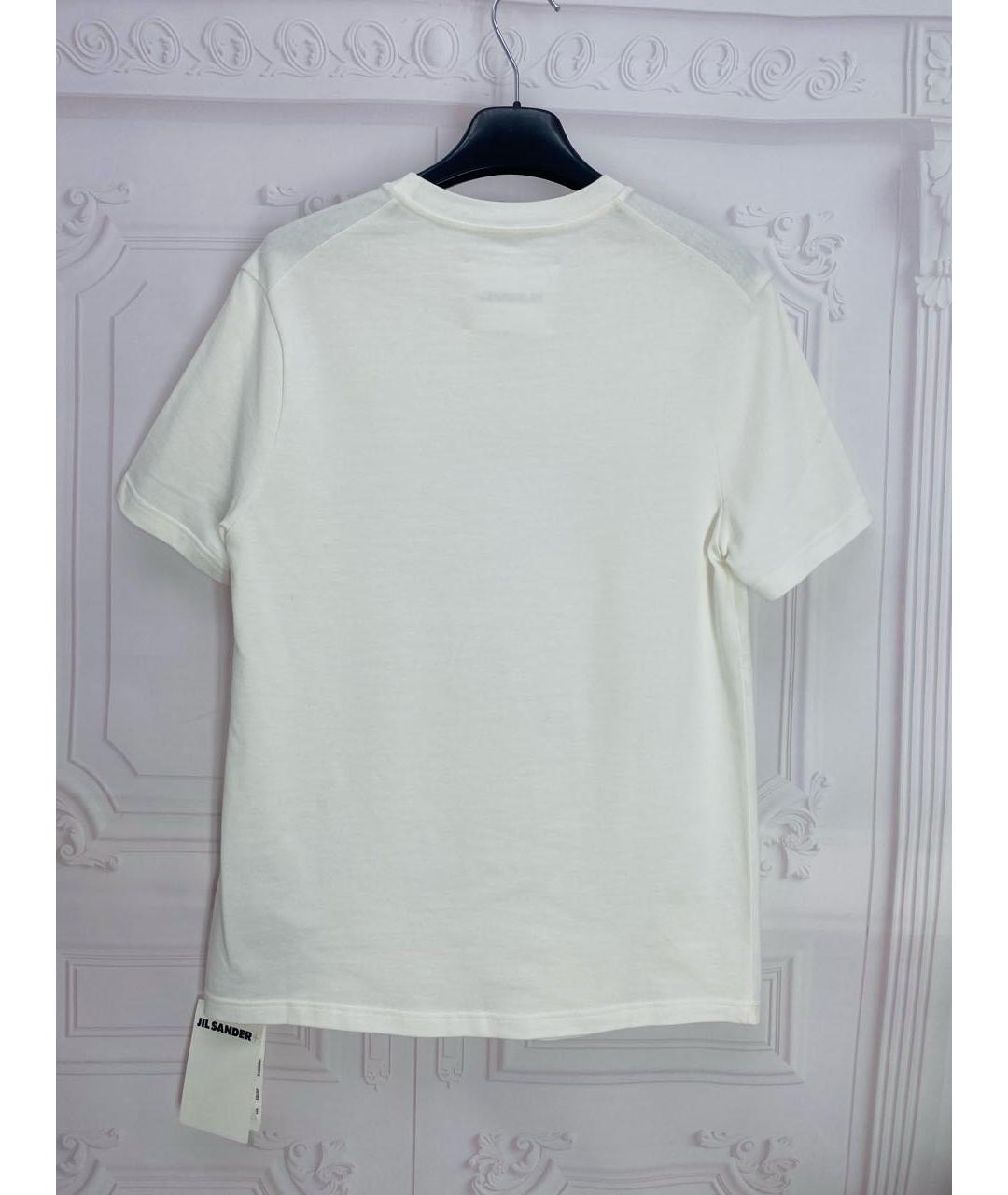 JIL SANDER Белая хлопковая футболка, фото 2