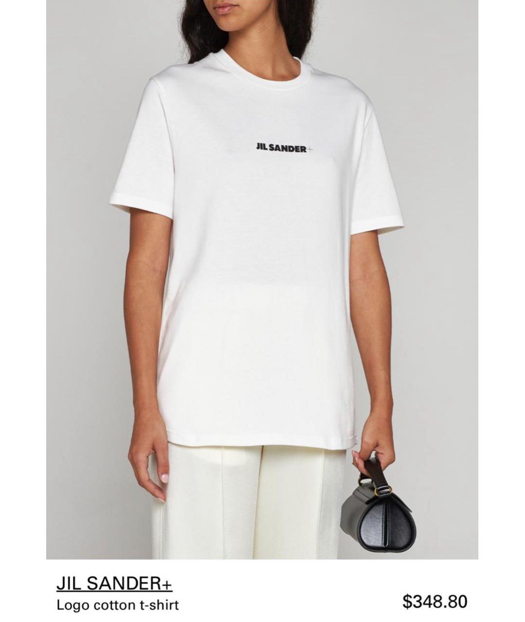 JIL SANDER Белая хлопковая футболка, фото 5