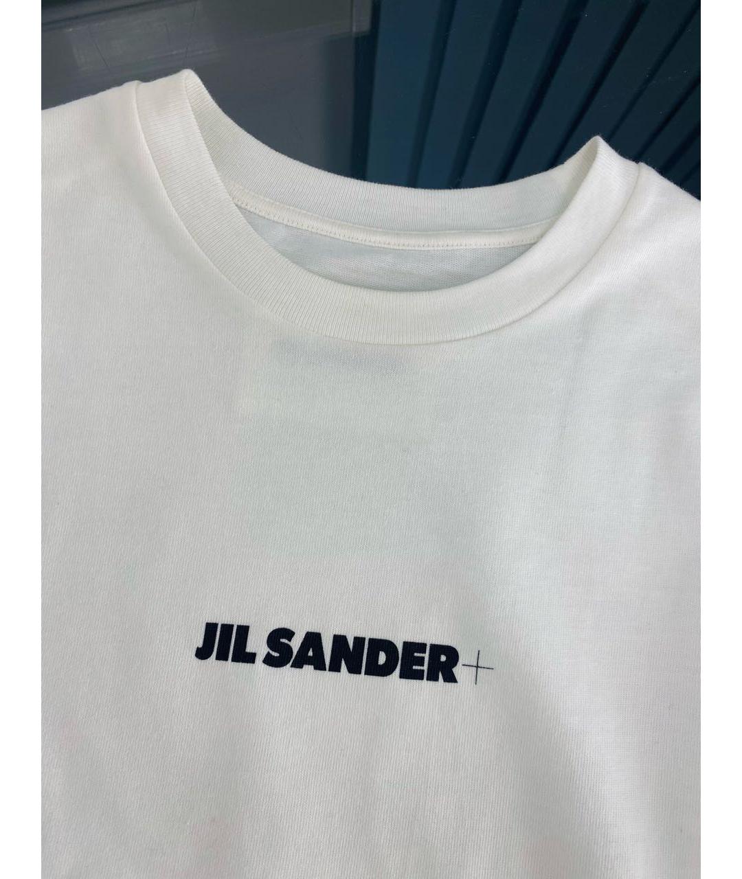 JIL SANDER Белая хлопковая футболка, фото 3