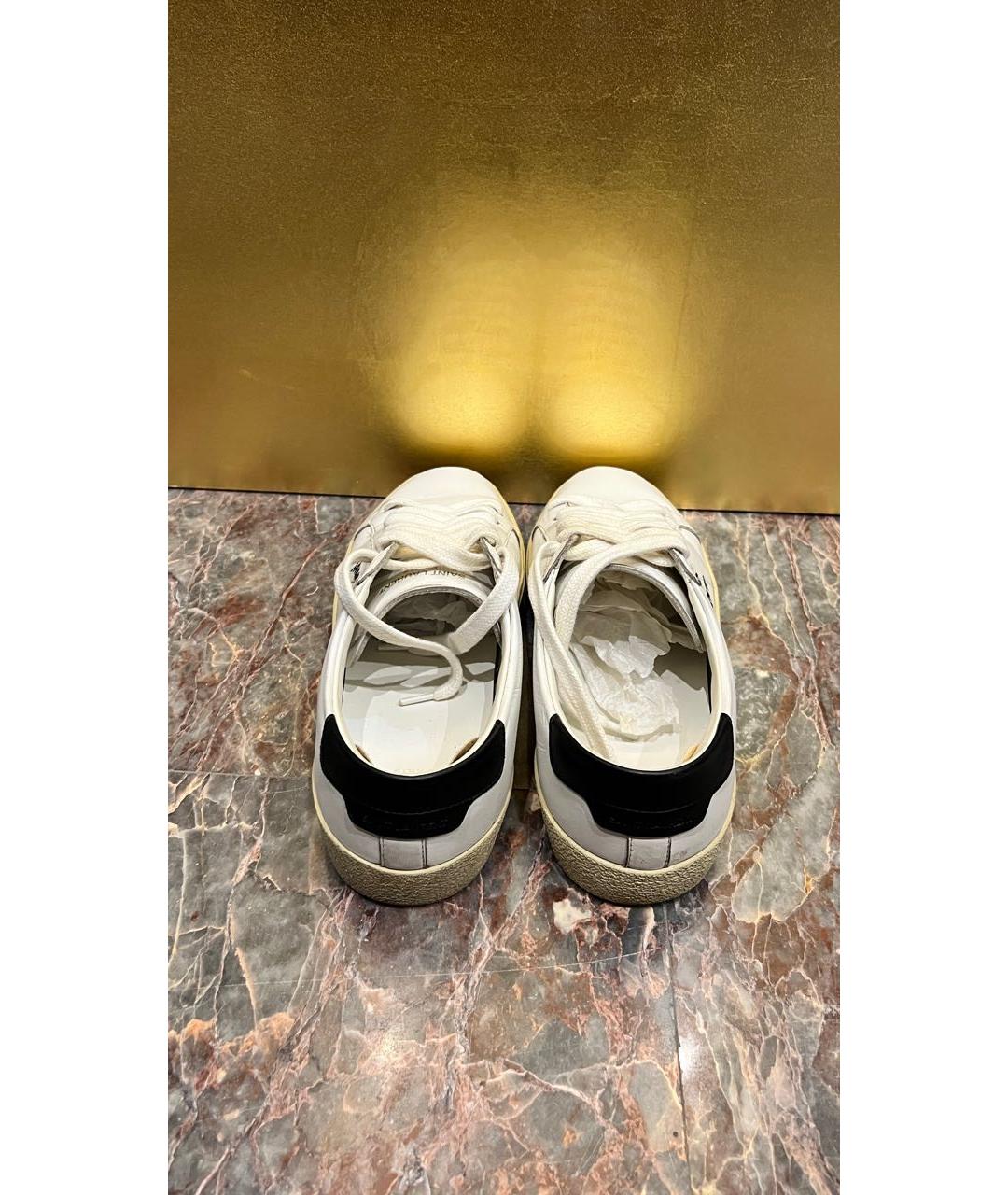 SAINT LAURENT Белые кожаные кеды, фото 4