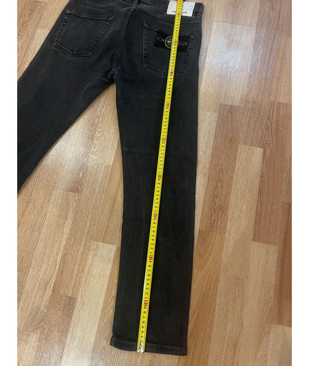 STONE ISLAND Антрацитовые хлопковые джинсы, фото 3