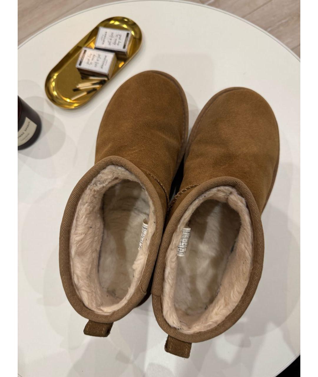 UGG AUSTRALIA Коричневые нубуковые полусапоги, фото 3