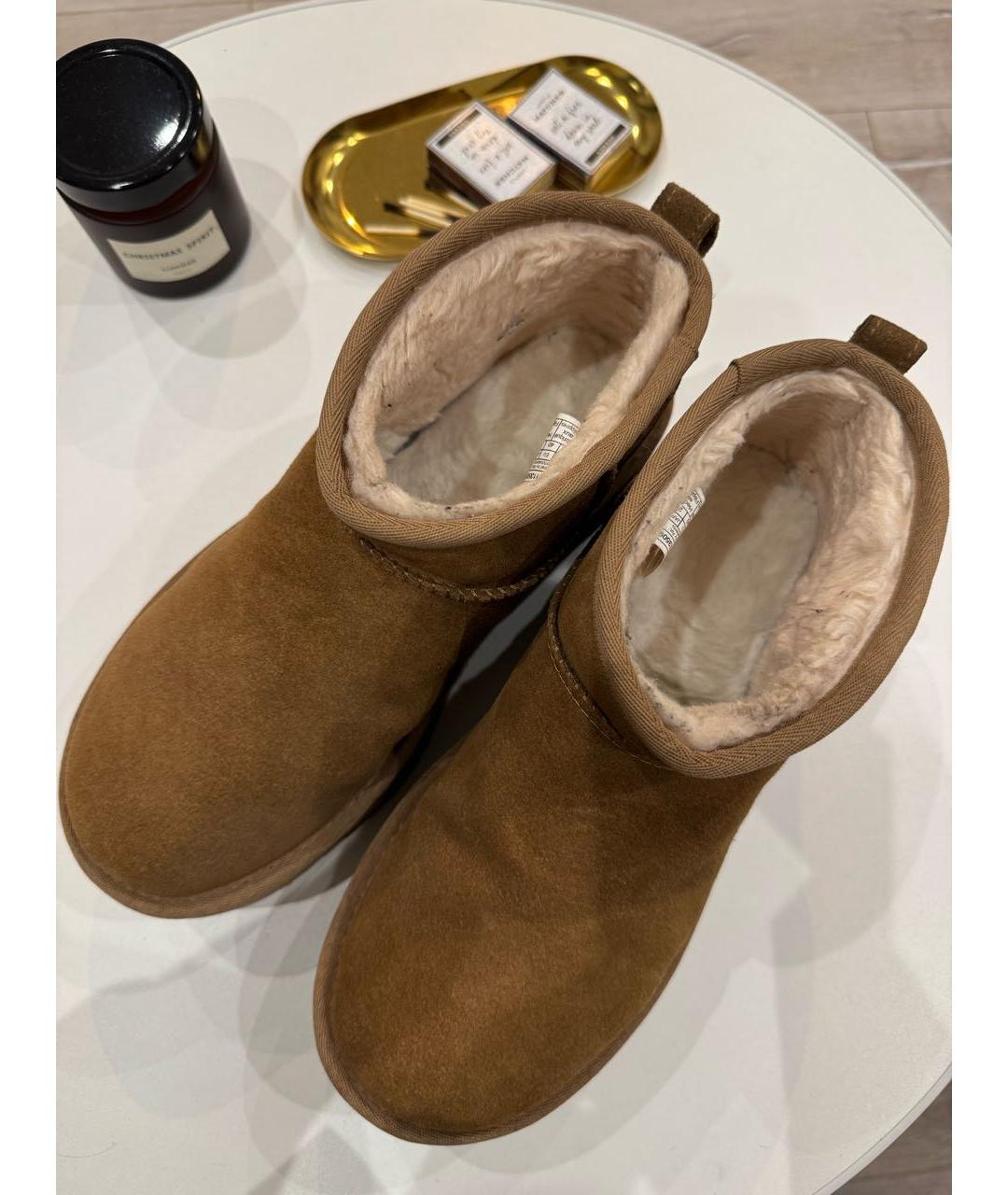 UGG AUSTRALIA Коричневые нубуковые полусапоги, фото 5