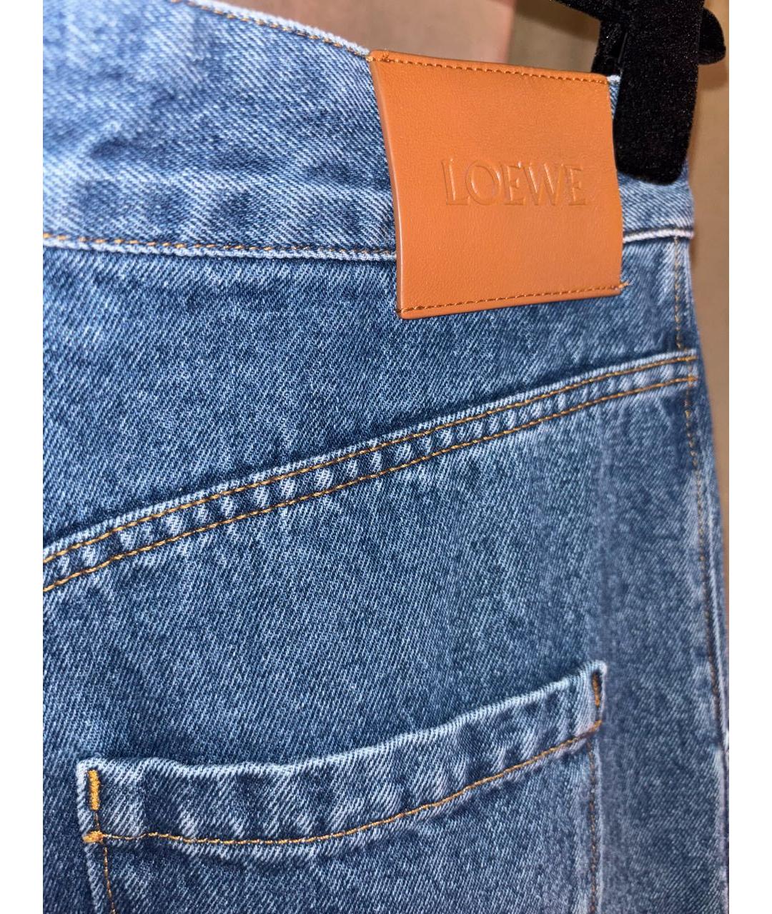LOEWE Синие хлопковые прямые джинсы, фото 5