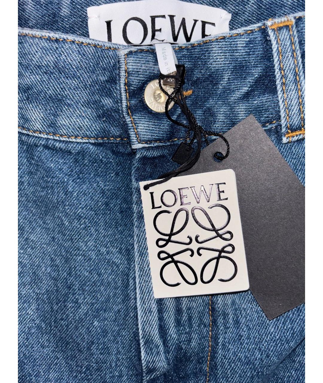LOEWE Синие хлопковые прямые джинсы, фото 3