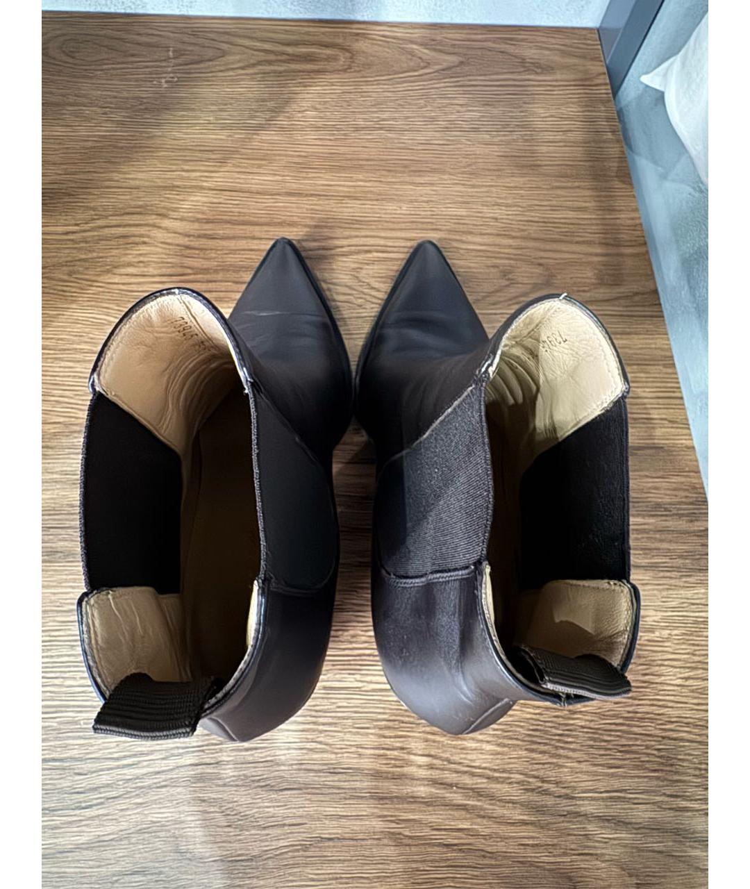GIANVITO ROSSI Коричневые кожаные ботильоны, фото 4