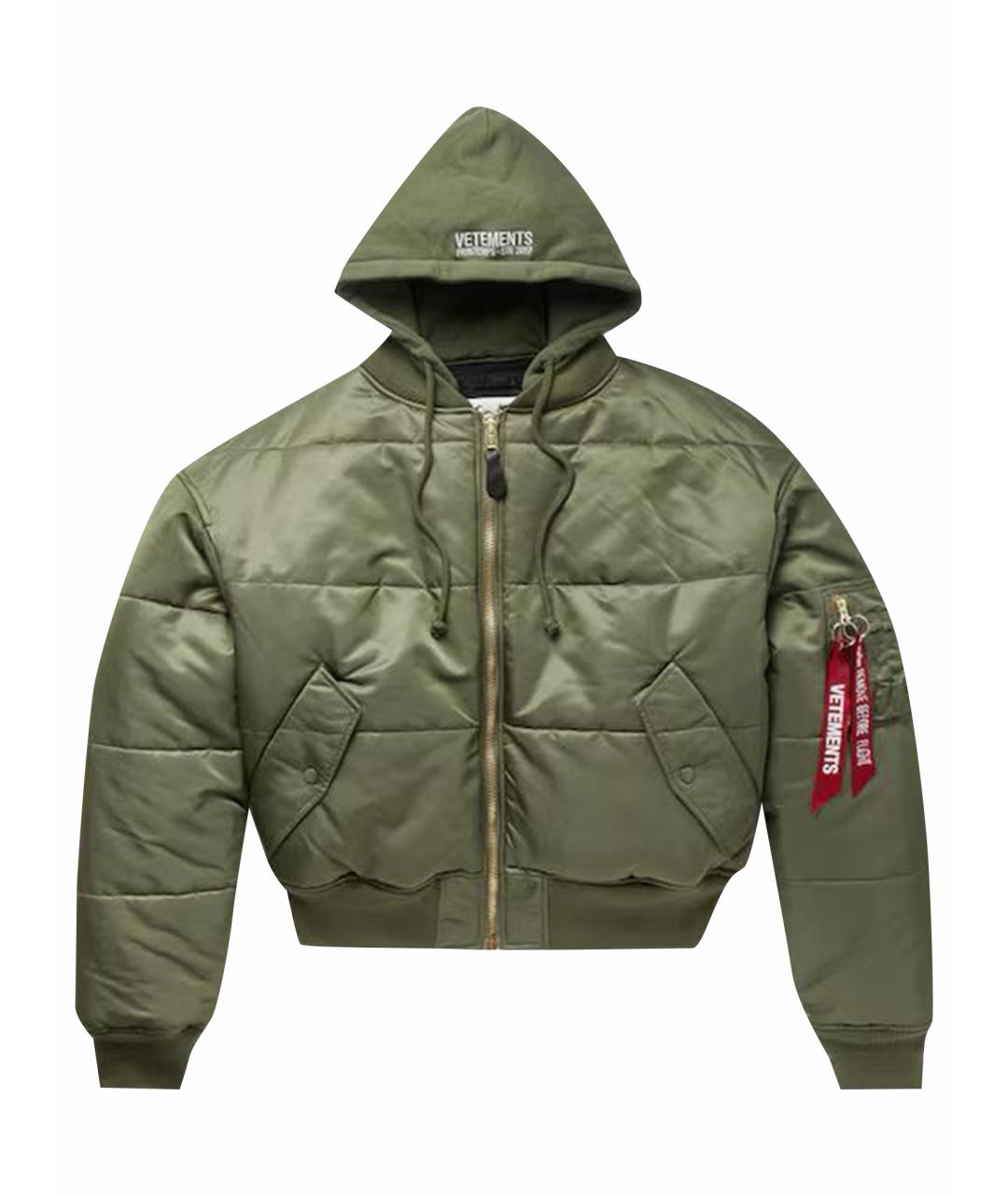 VETEMENTS Зеленая полиэстеровая куртка, фото 1