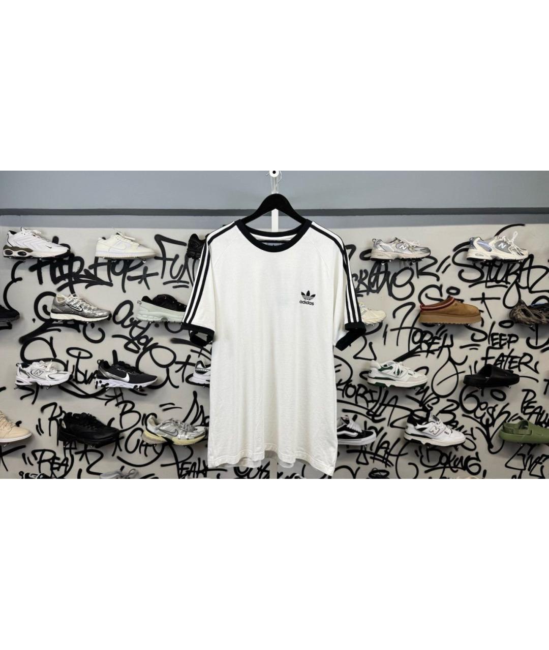 ADIDAS Белая хлопковая футболка, фото 6