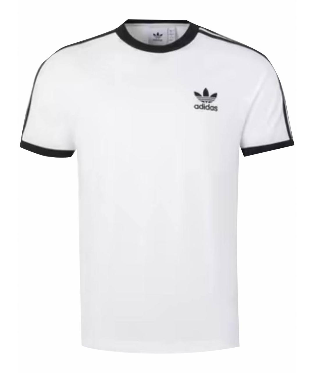 ADIDAS Белая хлопковая футболка, фото 1