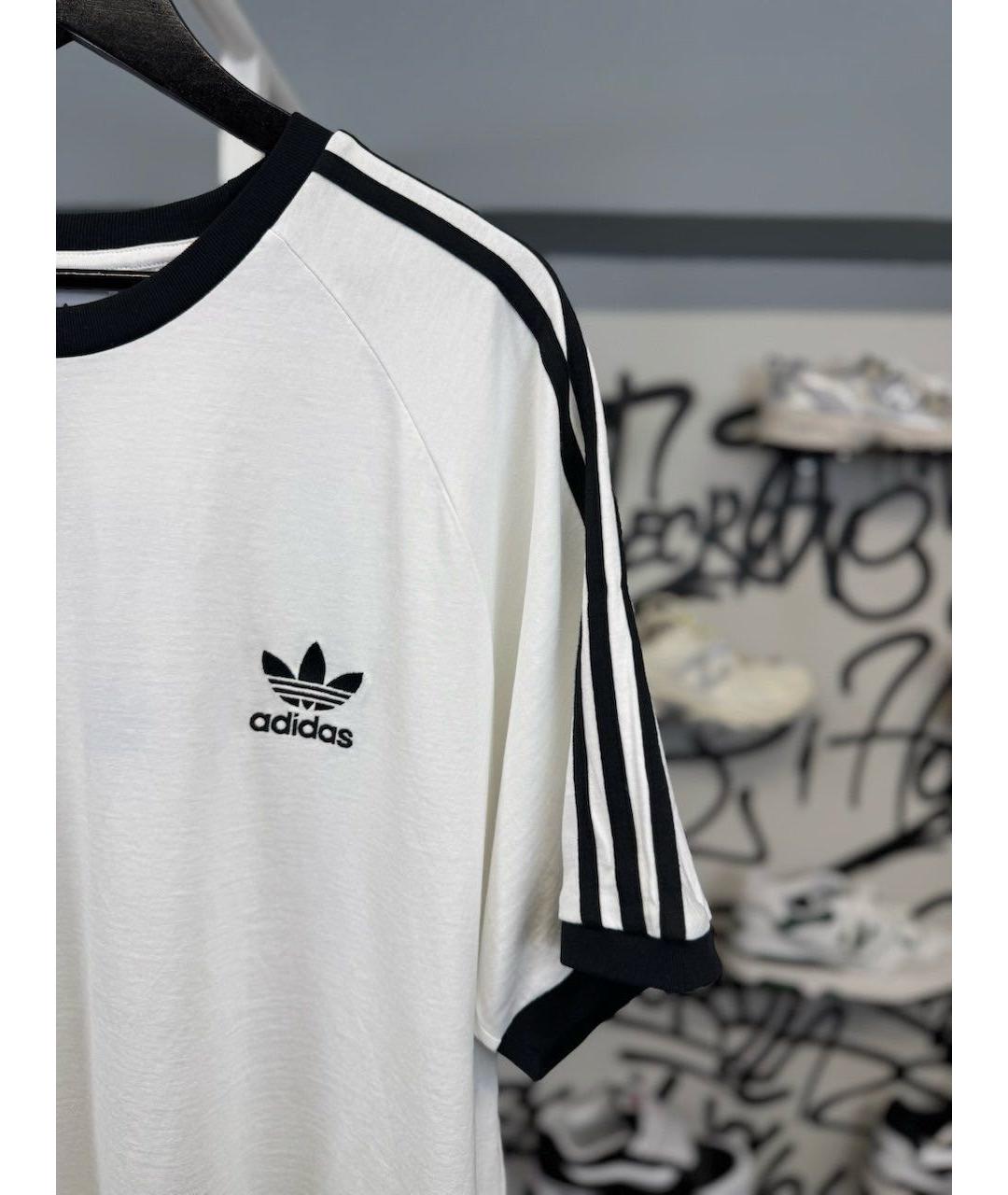 ADIDAS Белая хлопковая футболка, фото 4