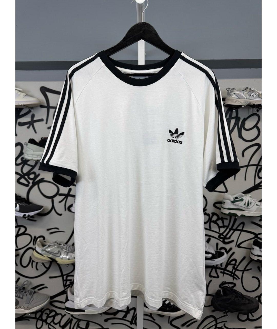 ADIDAS Белая хлопковая футболка, фото 2