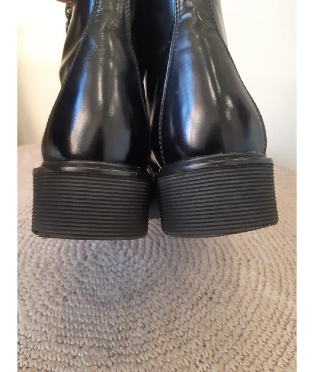 PRADA Черные кожаные ботинки, фото 8