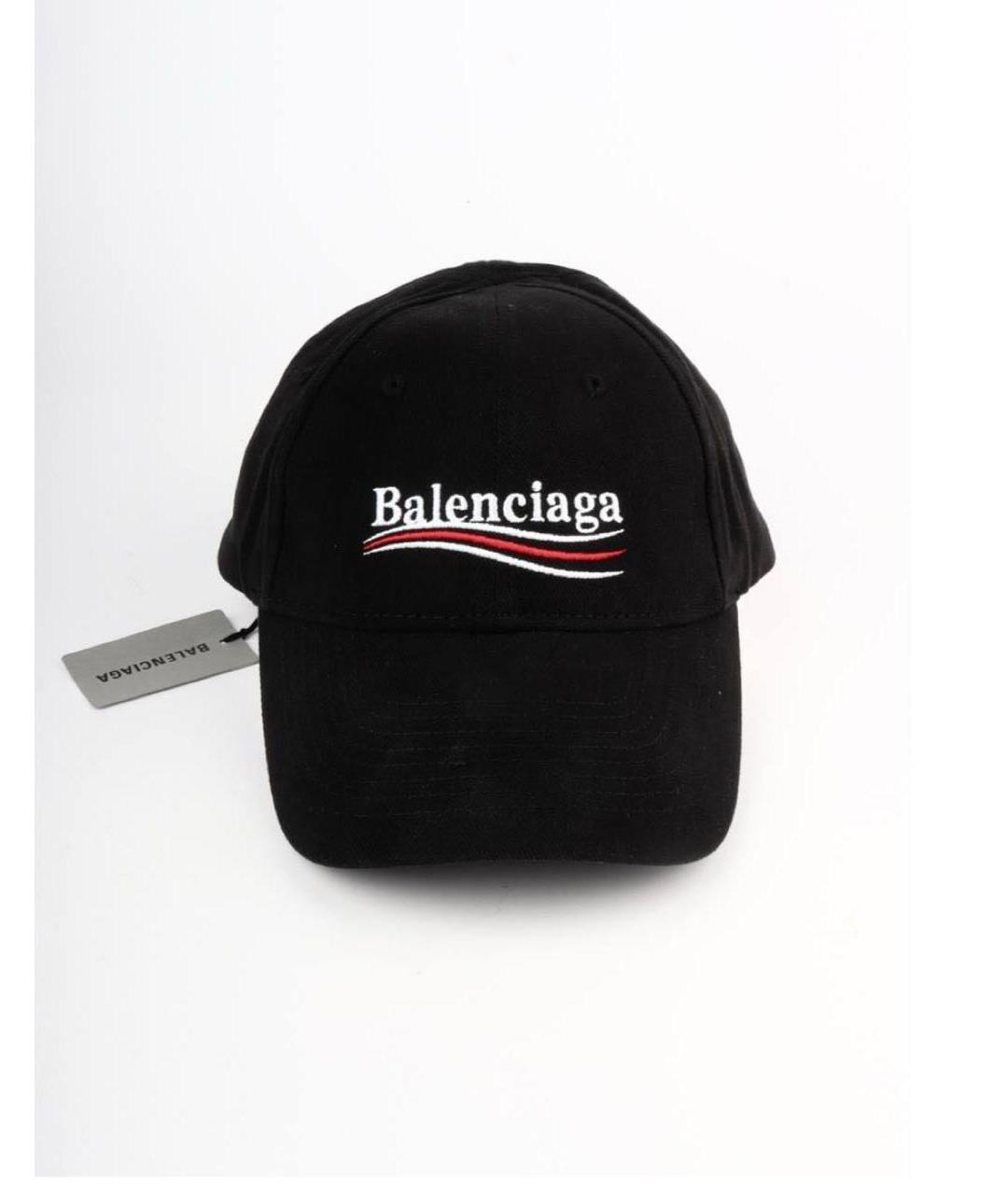 BALENCIAGA Черная хлопковая кепка, фото 3