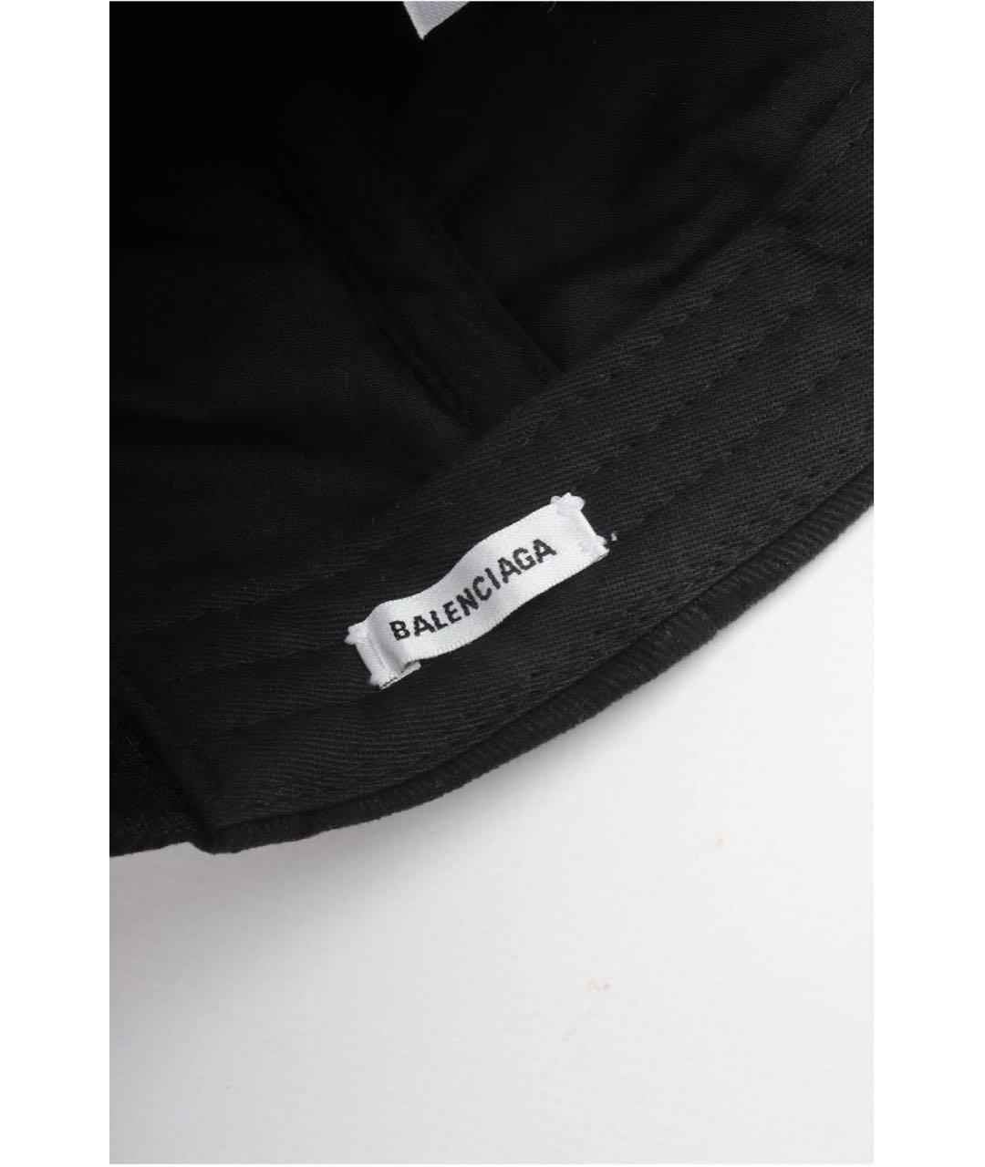 BALENCIAGA Черная хлопковая кепка, фото 4