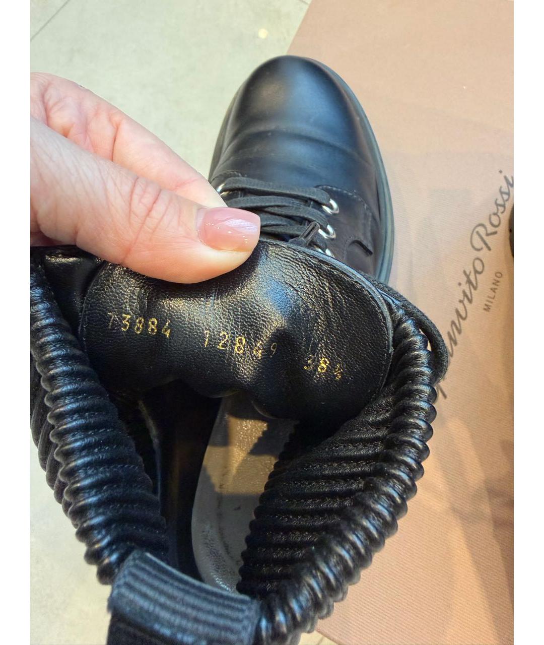 GIANVITO ROSSI Черные кожаные ботинки, фото 5