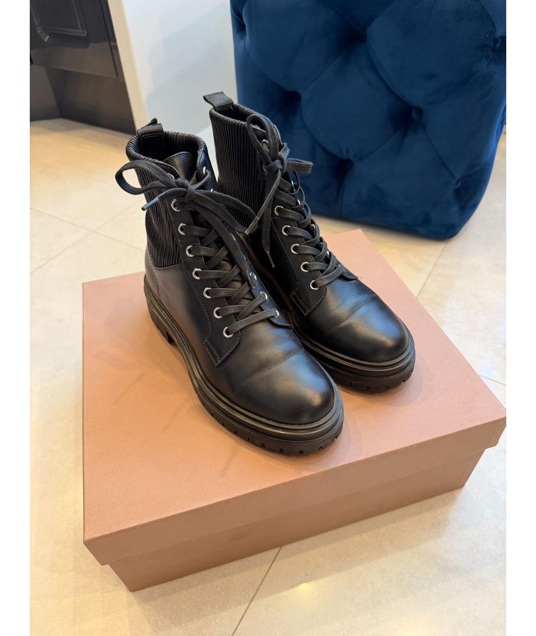GIANVITO ROSSI Черные кожаные ботинки, фото 7
