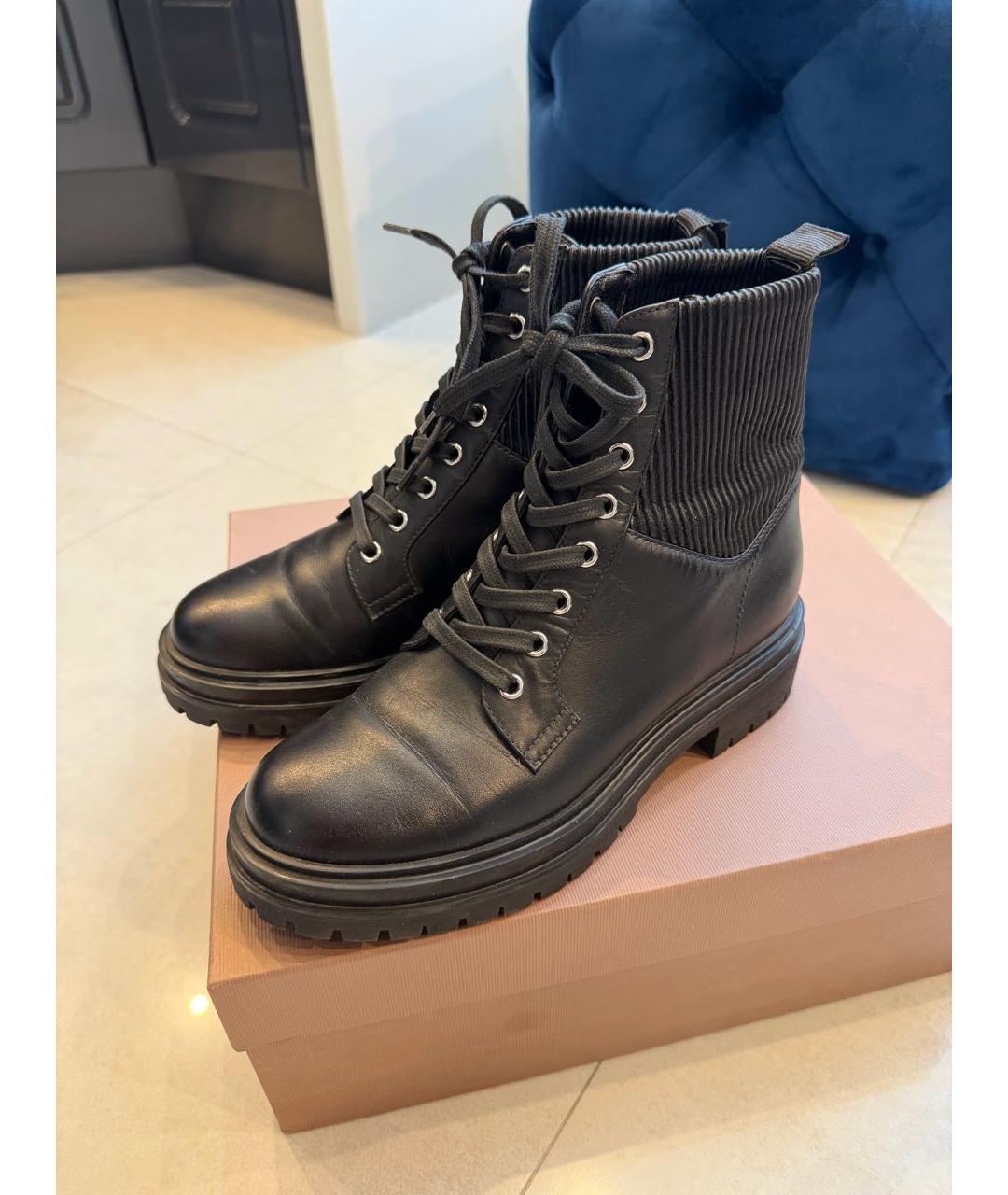 GIANVITO ROSSI Черные кожаные ботинки, фото 6