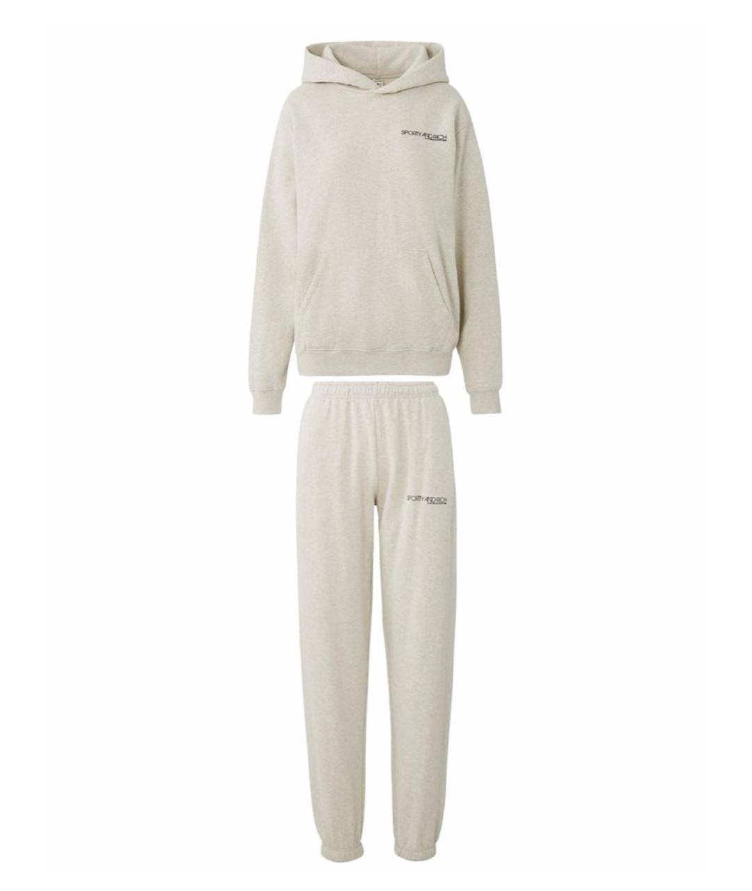 SPORTY AND RICH Серый хлопковый спортивные костюмы, фото 1