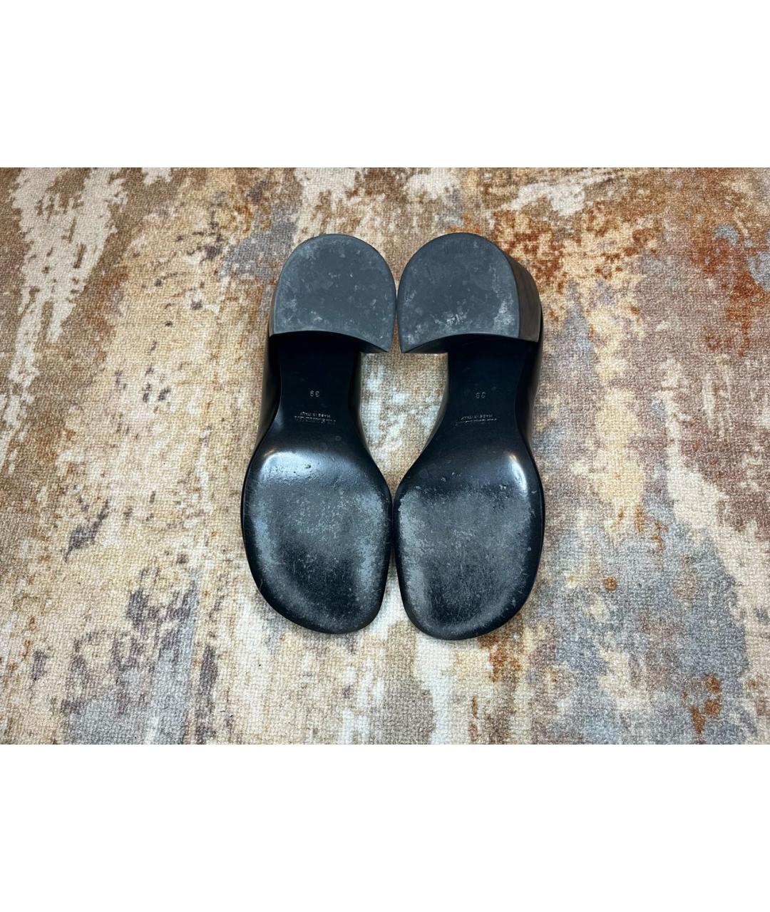 JIL SANDER Черные кожаные туфли, фото 5