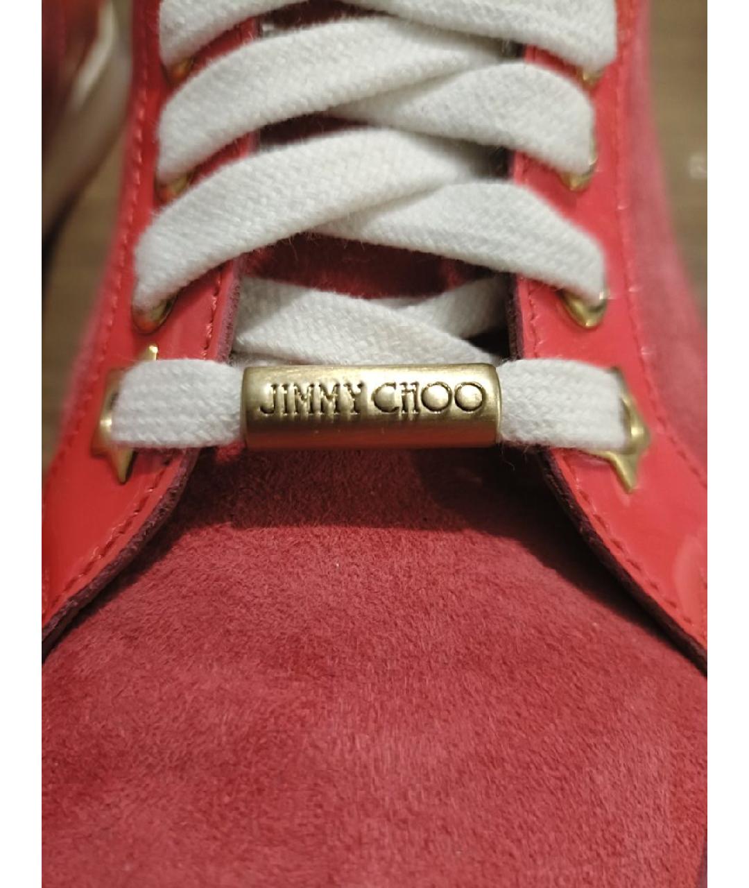 JIMMY CHOO Розовые замшевые кеды, фото 8