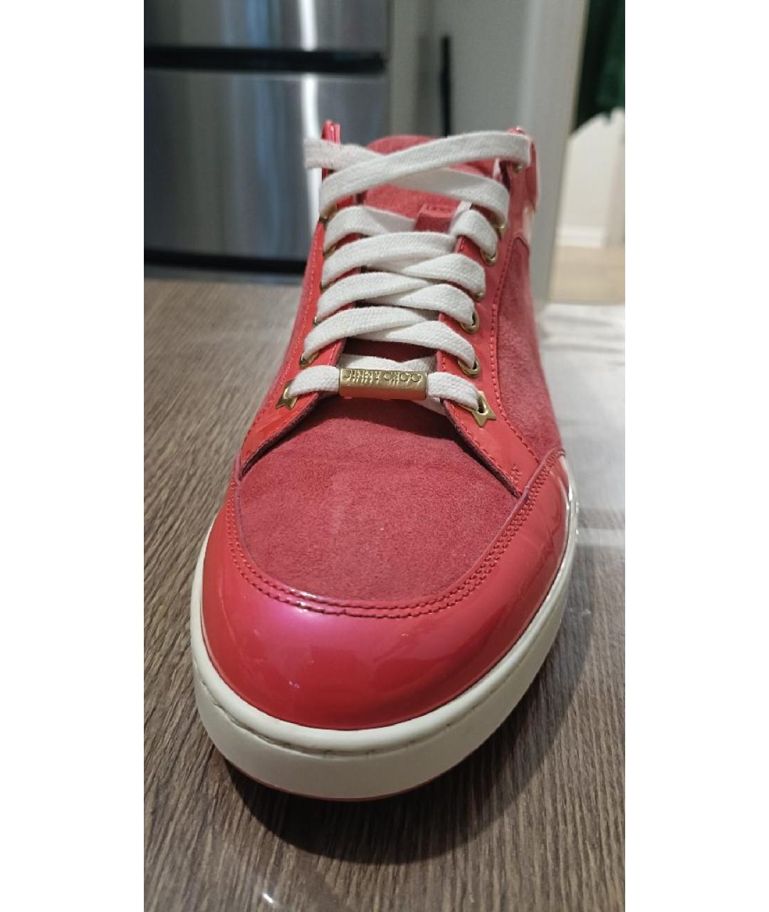 JIMMY CHOO Розовые замшевые кеды, фото 3
